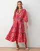 Nostalgia Plaid - Main Street Dress - Joyful Red sold by Printfresh
