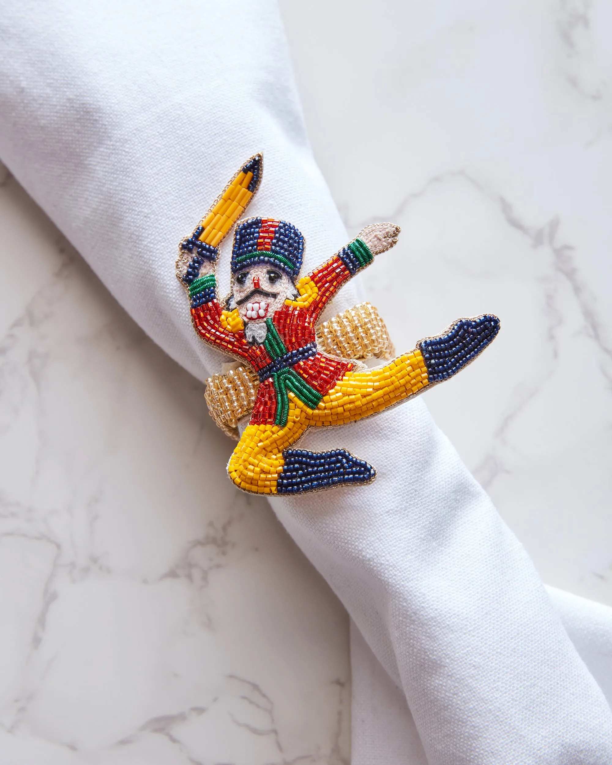 Nutcracker Dreams - Napkin Ring Set Of 2 - Red Multi sold by Printfresh product image thumbnail 2