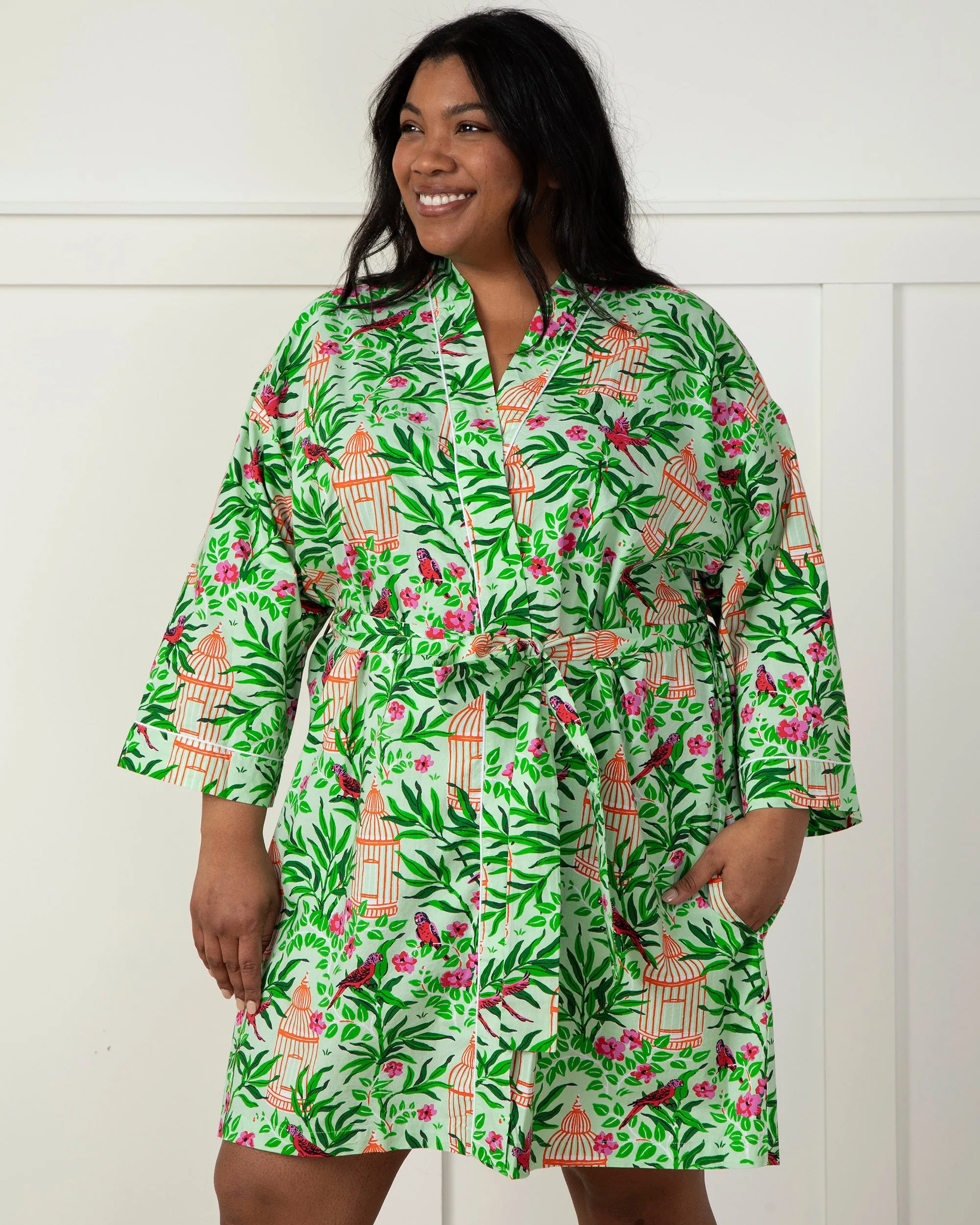 Birds of a Feather - Getting Ready Robe - Kiwi Slice sold by Printfresh