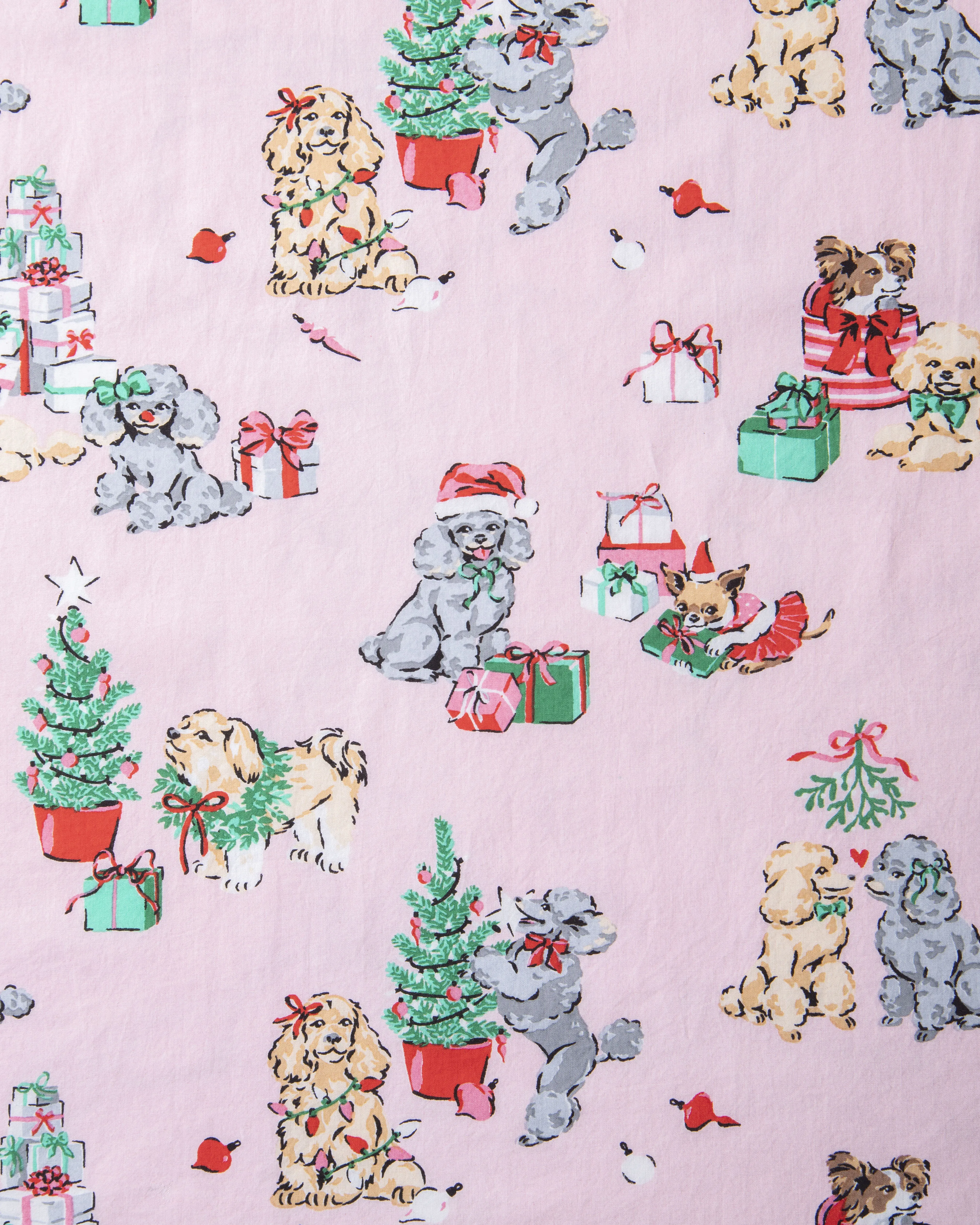 PF x The Hiltons Christmas Poodle Party - Men's Long PJ Set - Rose sold by Printfresh product image thumbnail 5