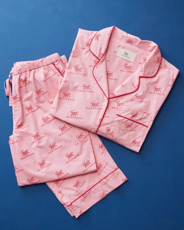 Stamped Logo - Long Sleep Set - Pale Pink sold by Printfresh