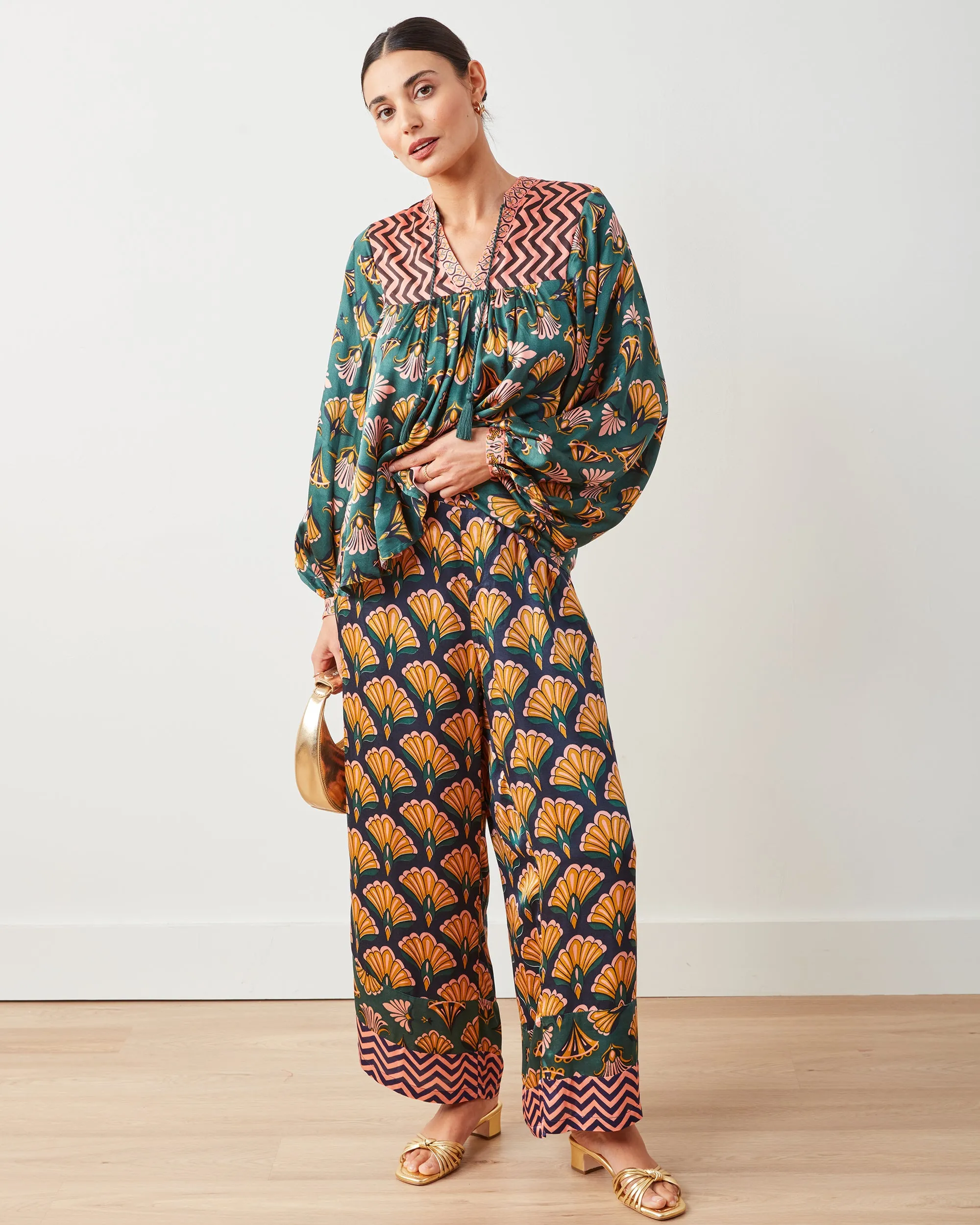 Cocktail Hour - Tides Turned Blouse - Gemstone sold by Printfresh product image thumbnail 5