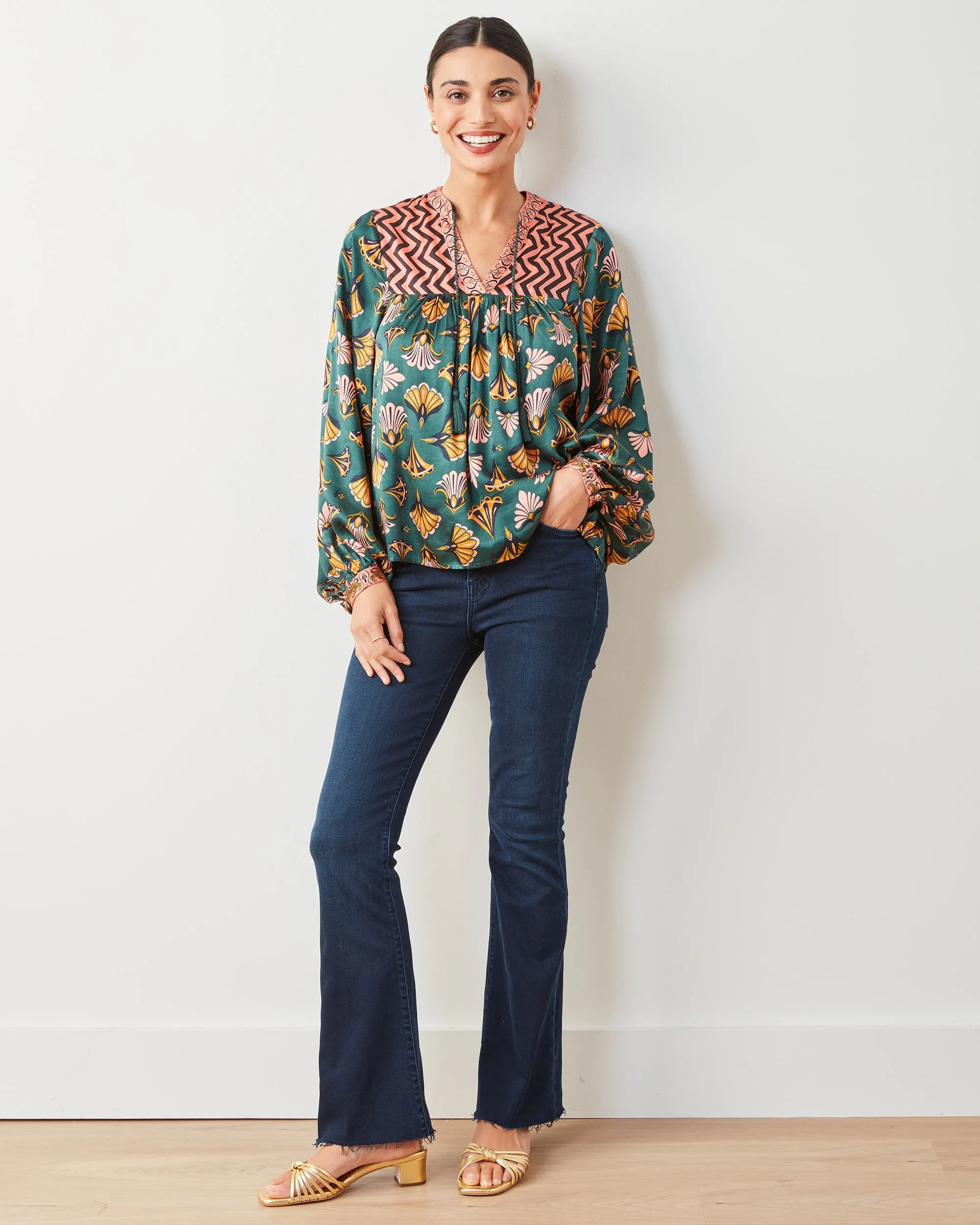 Cocktail Hour - Tides Turned Blouse - Gemstone sold by Printfresh product image thumbnail 2