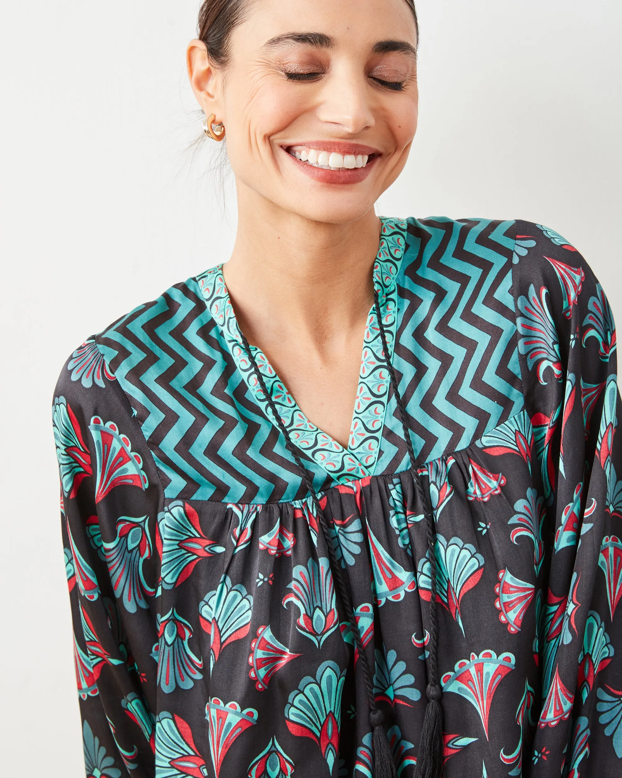 Cocktail Hour - Tides Turned Blouse - Gatsby Green sold by Printfresh