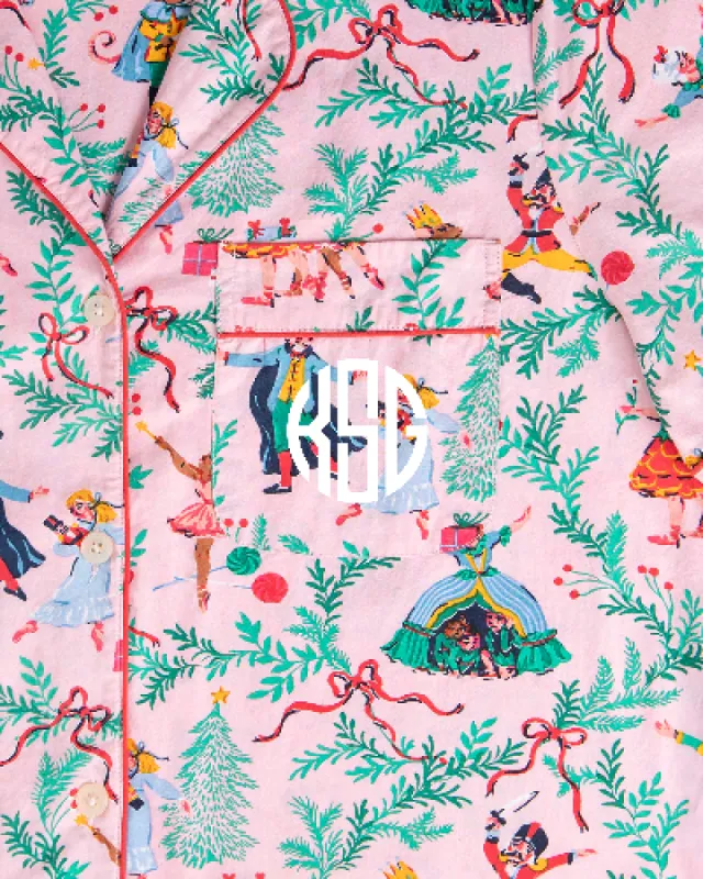 Nutcracker Dreams - Long PJ Set - Ballet Pink sold by Printfresh