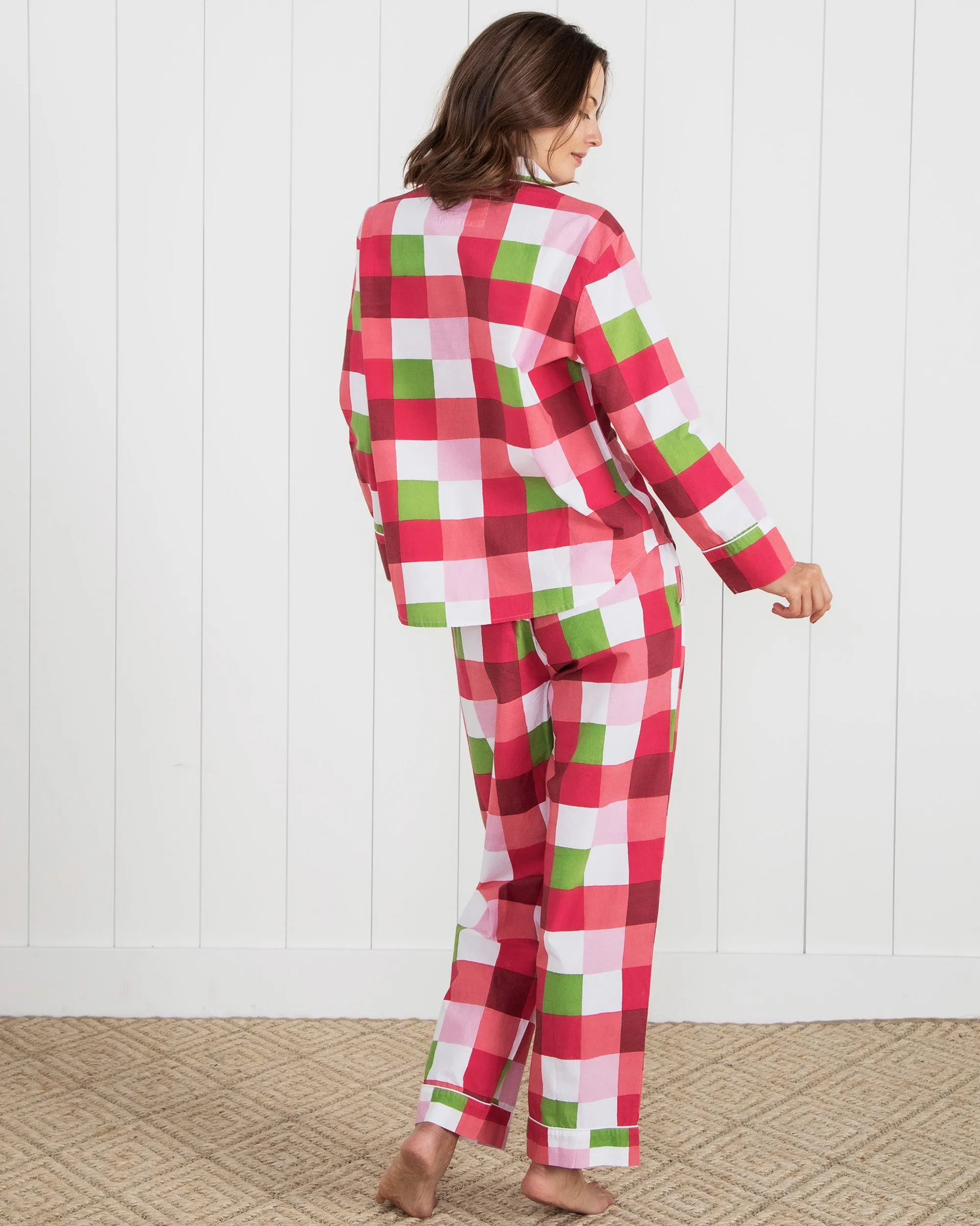 Buffalo Plaid - Petite Long Sleep Set - Mulled WIne sold by Printfresh product image thumbnail 4