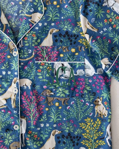 Must Love Dogs - Long PJ Set - Indigo sold by Printfresh