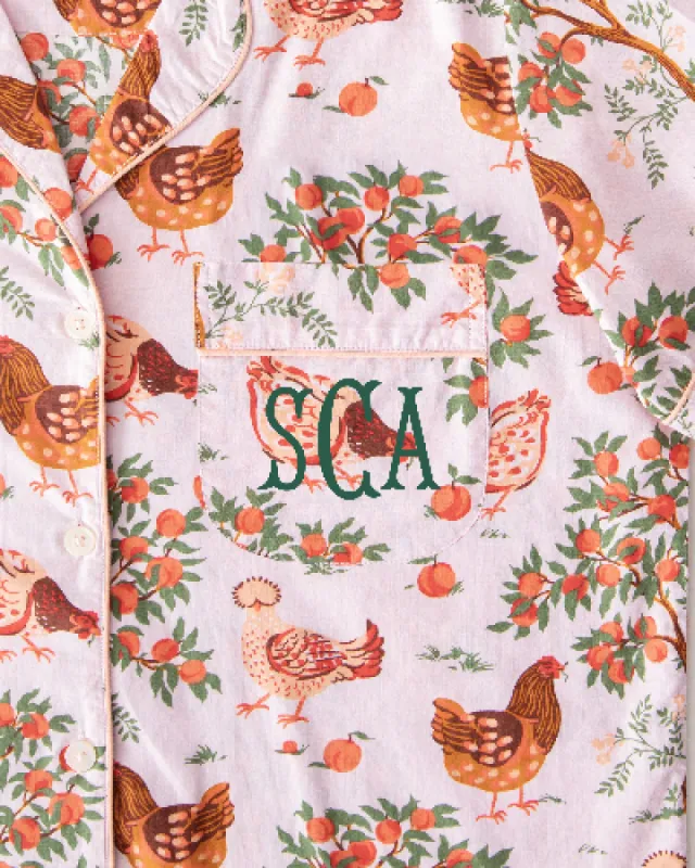 Hen House - Long PJ Set - Ballet Pink sold by Printfresh