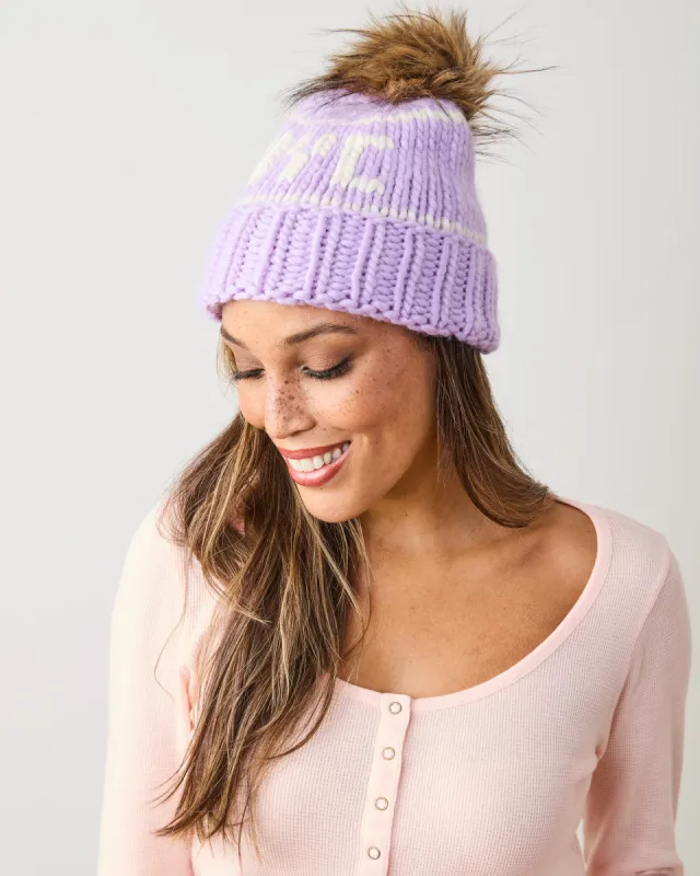 Lavender - NYC Beanie - Sh*t That I Knit sold by Printfresh