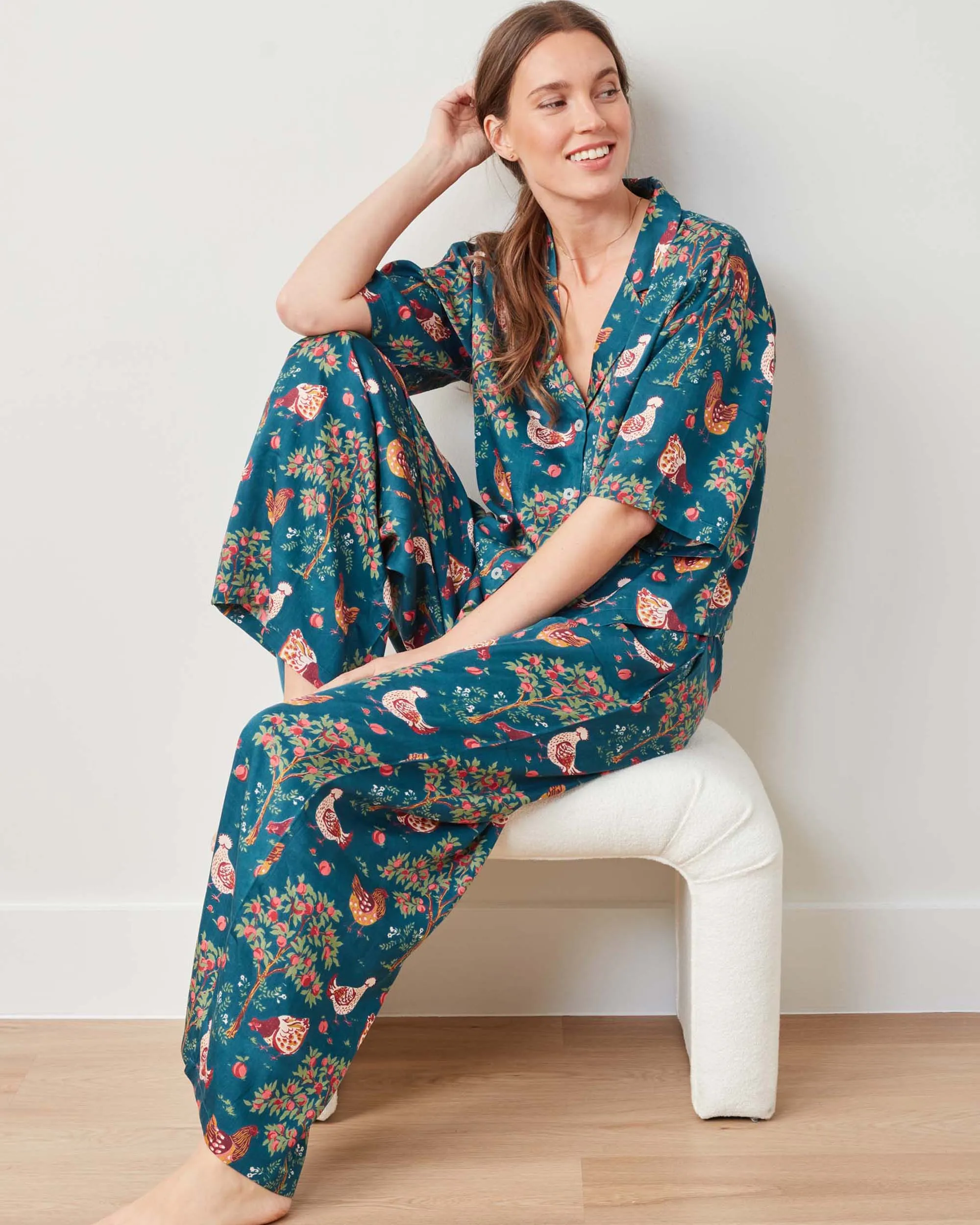 Hen House - Satin Wildest Dreams Set - Navy sold by Printfresh product image thumbnail 5