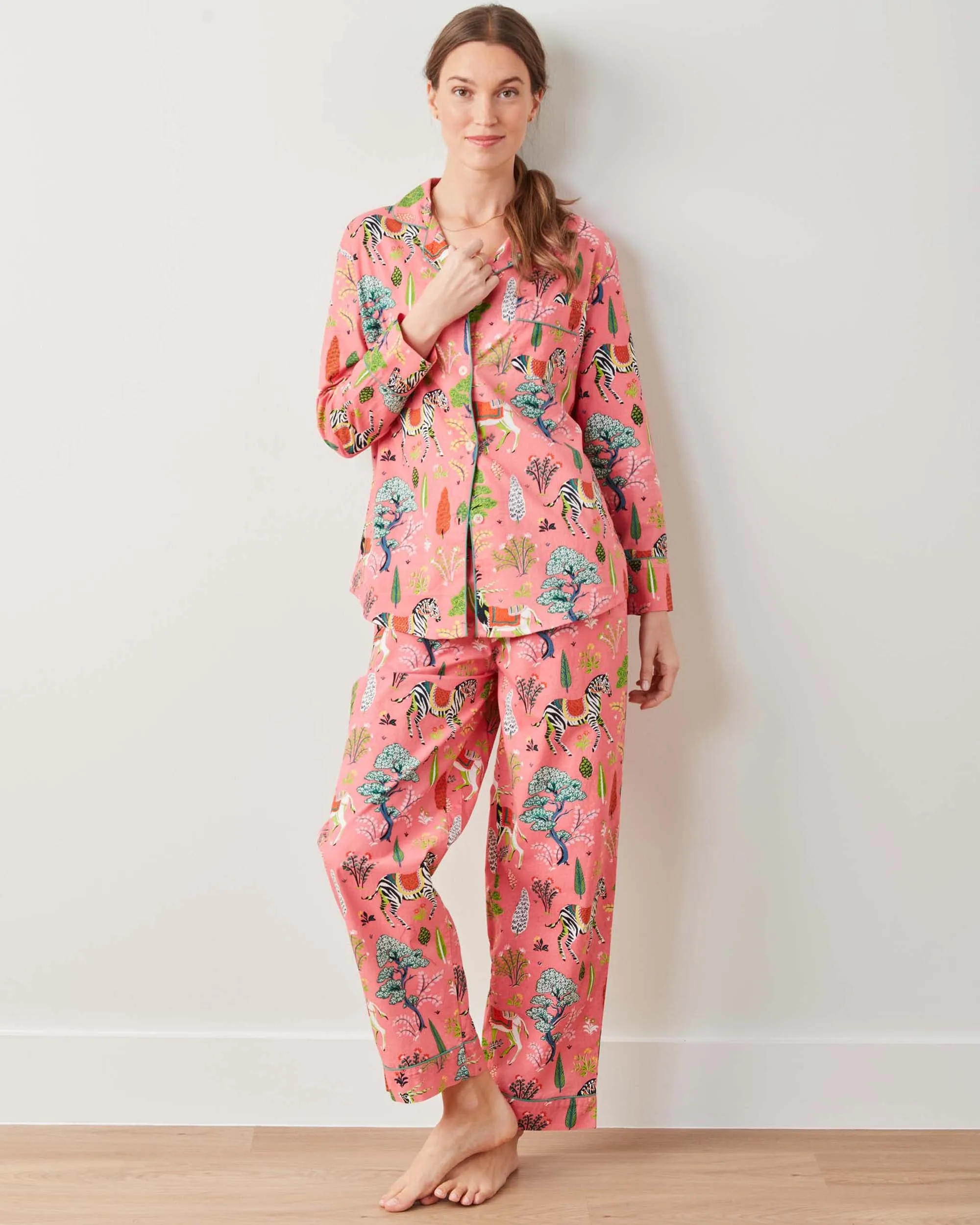 Antelope's Forest - Long PJ Set - Coral sold by Printfresh product image thumbnail 3