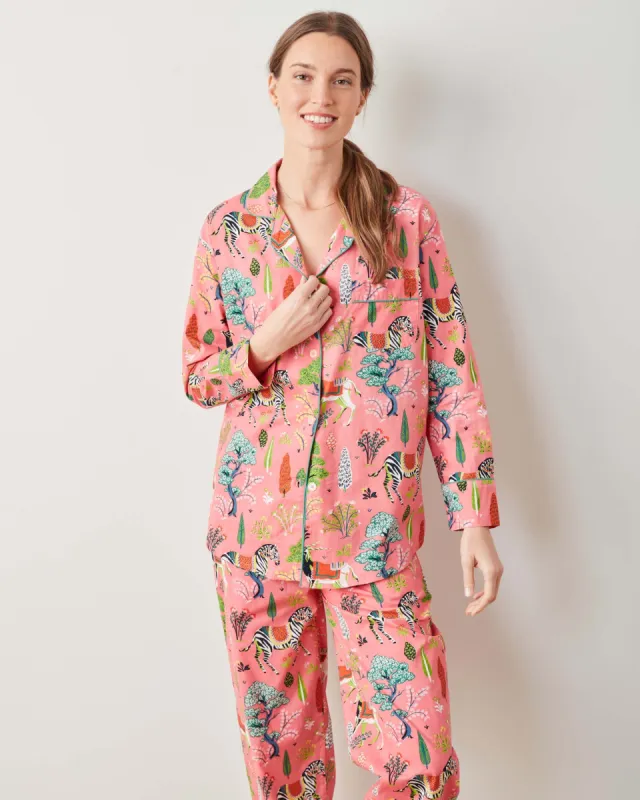 Antelope's Forest - Long PJ Set - Coral sold by Printfresh