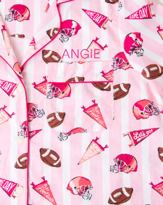 Game Day - Long PJ Set - Powder Puff made by Printfresh
