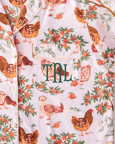 Hen House - Long PJ Set - Ballet Pink sold by Printfresh