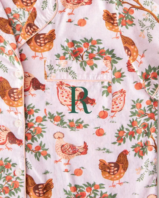 Hen House - Long PJ Set - Ballet Pink sold by Printfresh