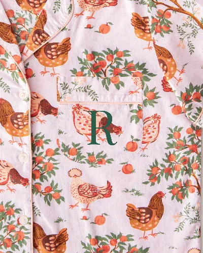 Hen House - Long PJ Set - Ballet Pink sold by Printfresh