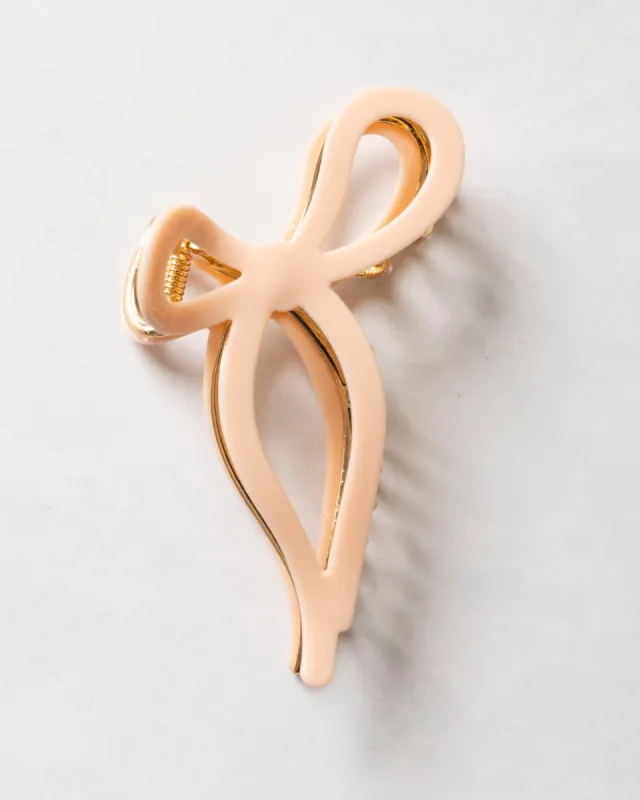 Pink - Ballet Bow Acetate Claw Clip - Solar Eclipse sold by Printfresh