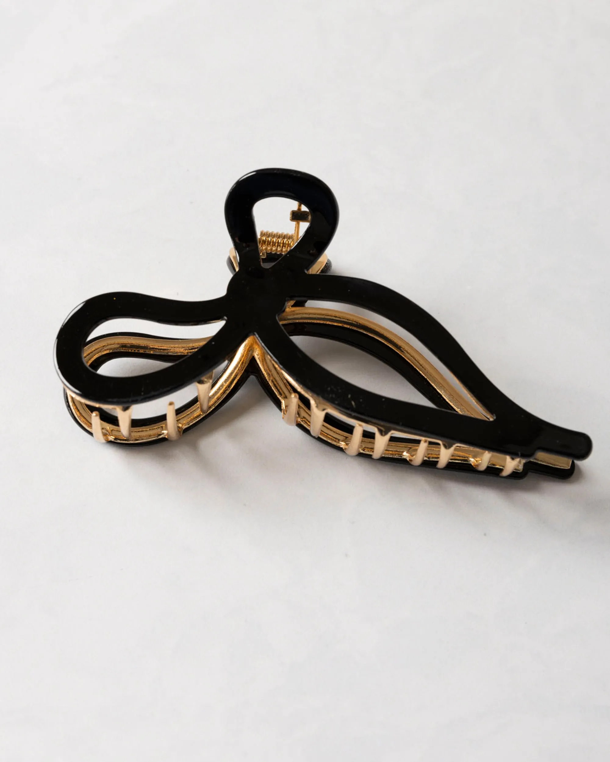 Black Ballet Bow - Acetate Claw Clip - Solar Eclipse sold by Printfresh product image thumbnail 4