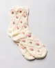Cream Floral Casual Socks - Tiepology sold by Printfresh