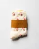Cream Floral Casual Socks - Tiepology sold by Printfresh