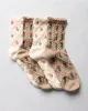 Cream Floral Casual Socks - Tiepology sold by Printfresh