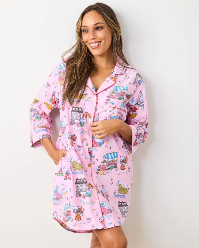 Parisian Poodles - Sleep Shirt - Paris Pink sold by Printfresh