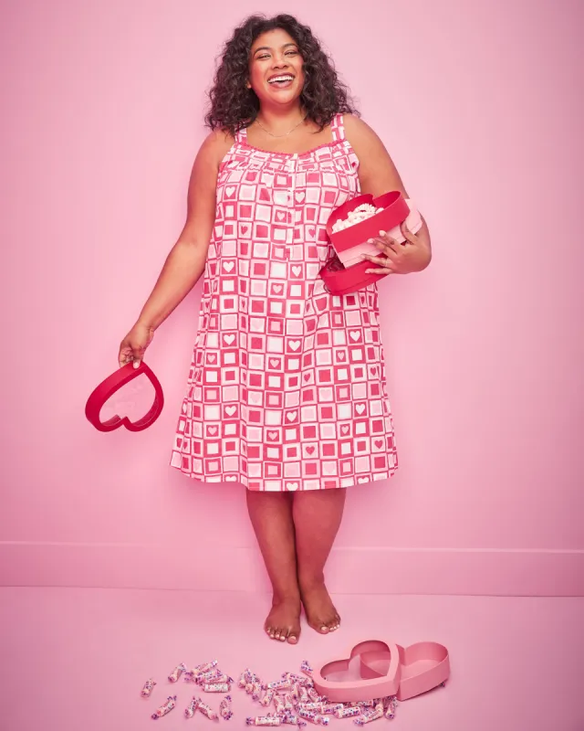 Be Mine - Back To Bed Nightgown - Retro Ruby sold by Printfresh