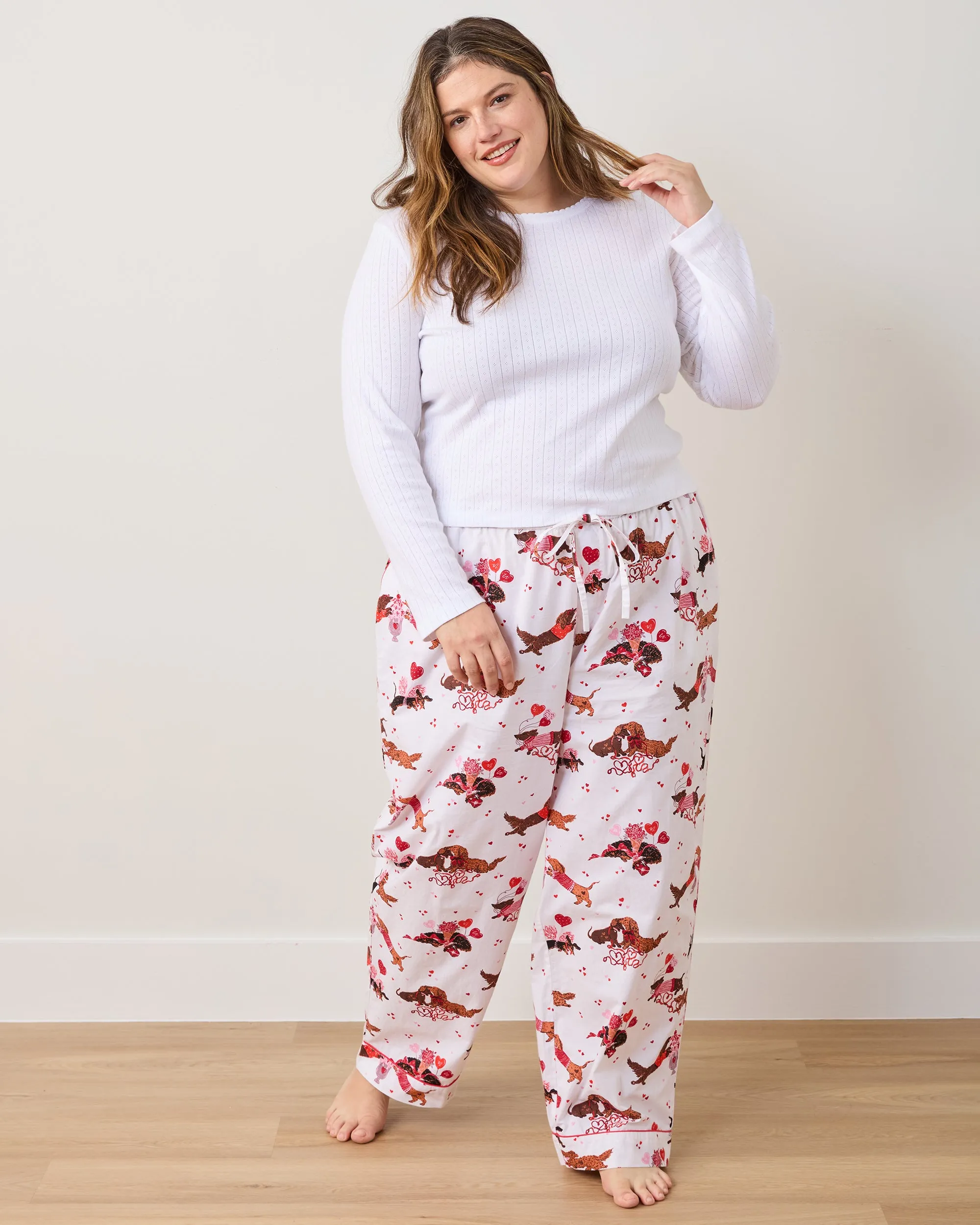 Dachshund Date - Tall PJ Pants - Cloud sold by Printfresh