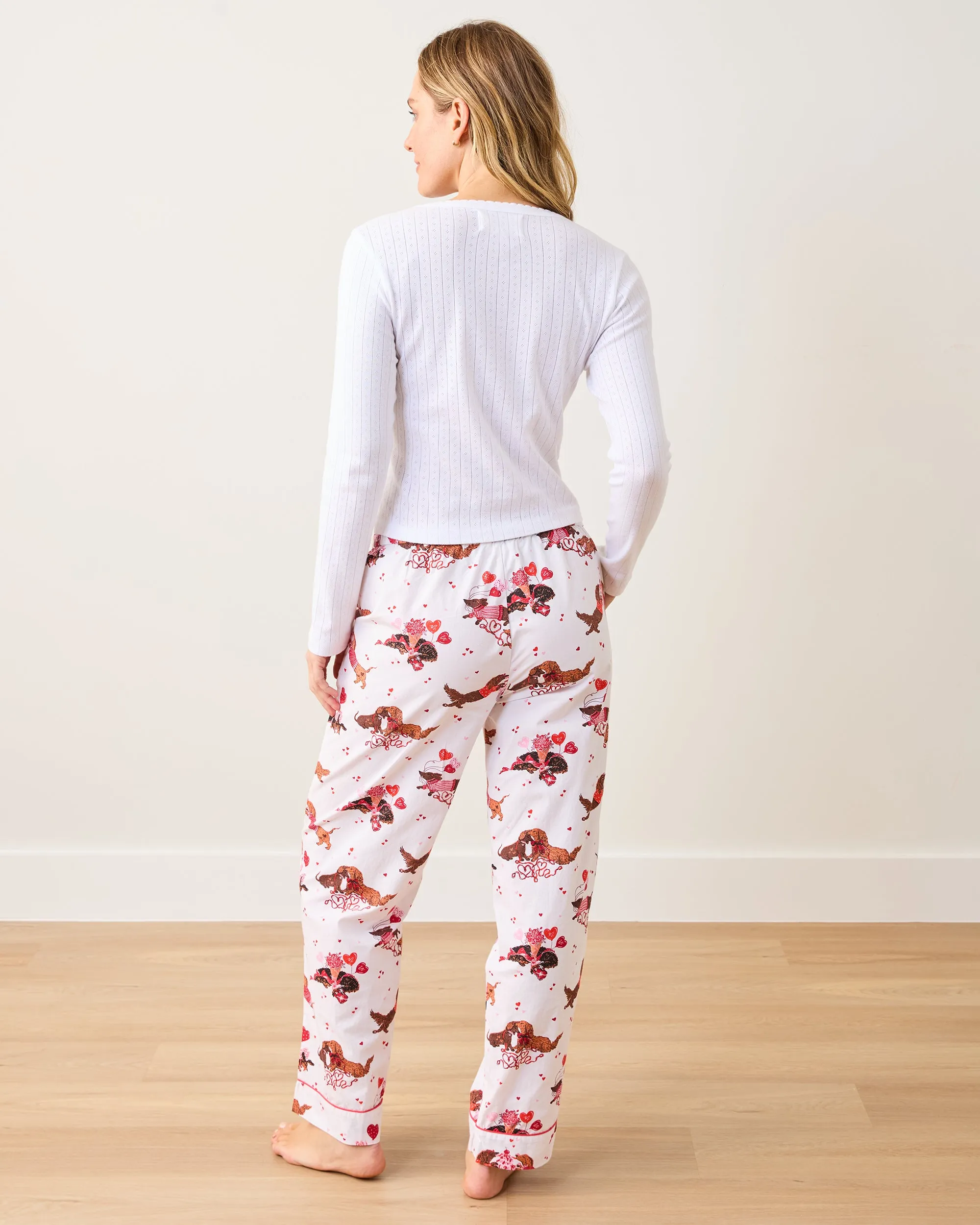 Dachshund Date - Petite PJ Pants - Cloud sold by Printfresh product image thumbnail 3