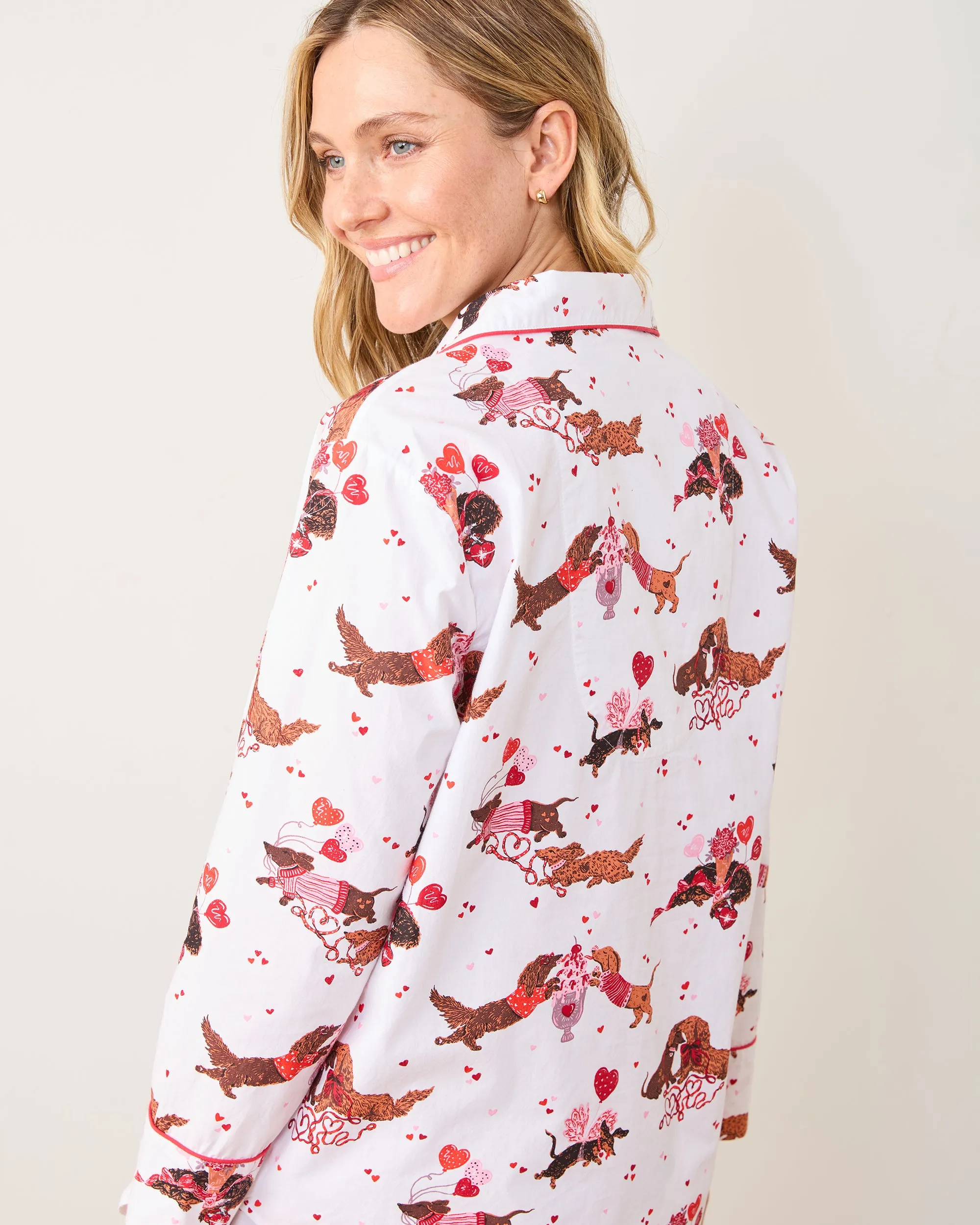 Dachshund Date - Tall Long PJ Set - Cloud sold by Printfresh product image thumbnail 3