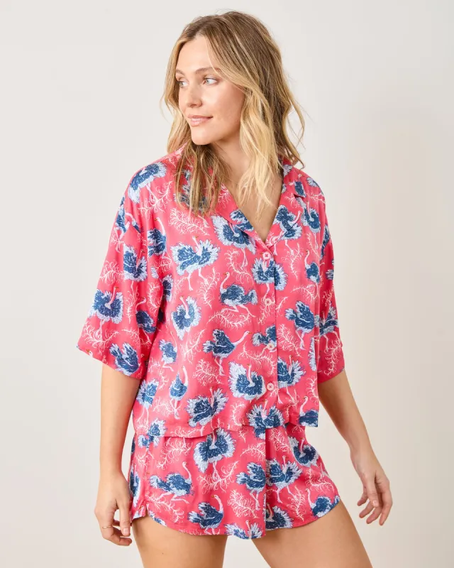 Ostrich Dance - Satin Sweet Dreams Set - Fancy Pink sold by Printfresh