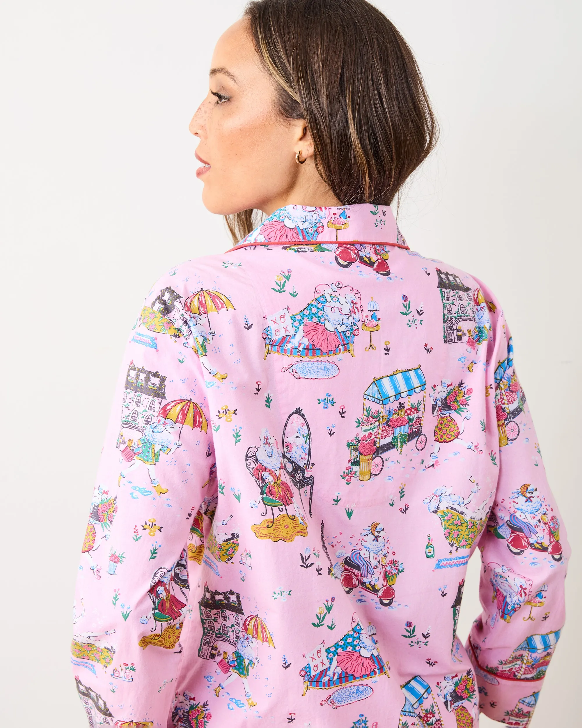 Parisian Poodles - Long PJ Set - Paris Pink sold by Printfresh product image thumbnail 4