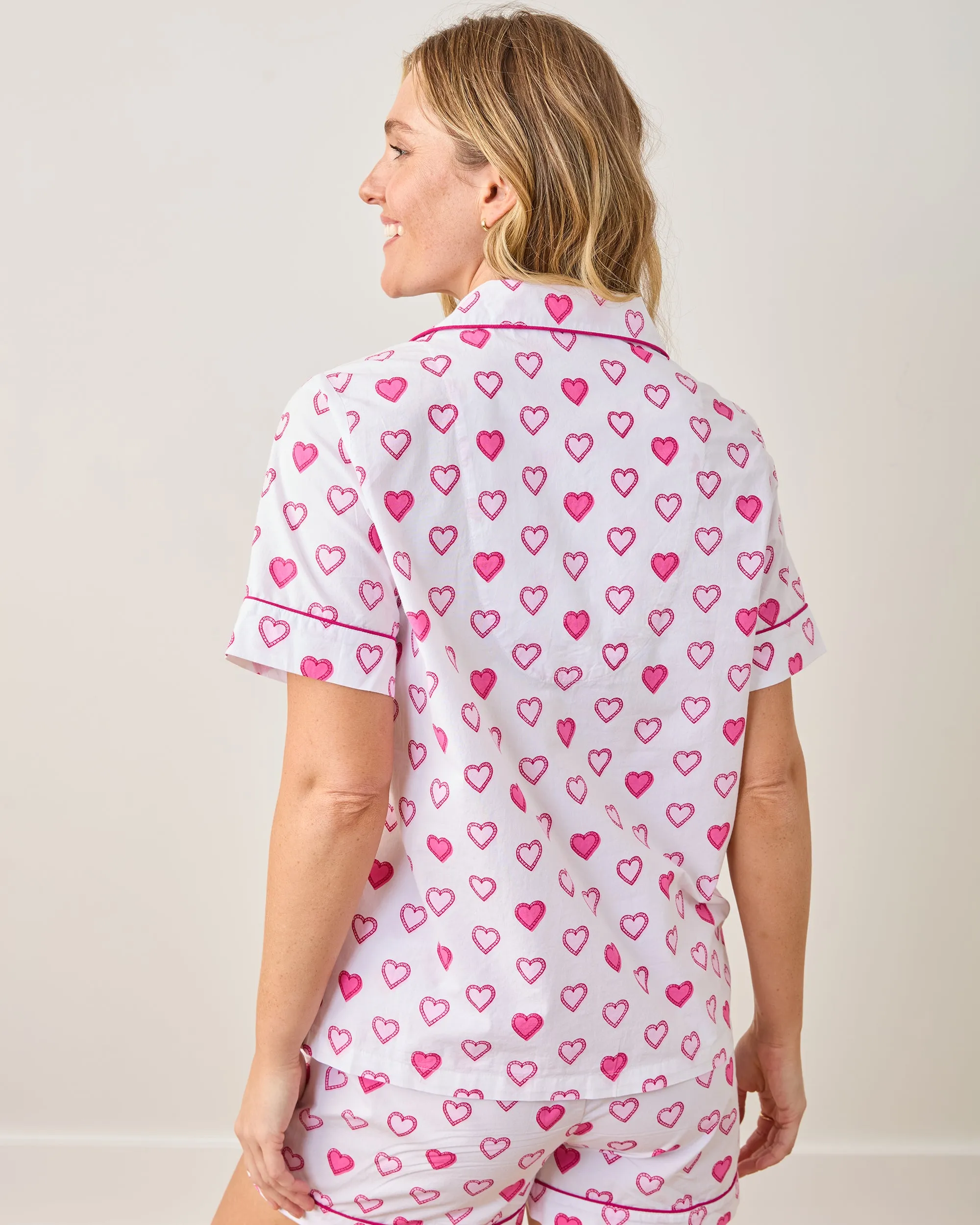 Candy Hearts - Short PJ Set - Pale Pink sold by Printfresh product image thumbnail 3