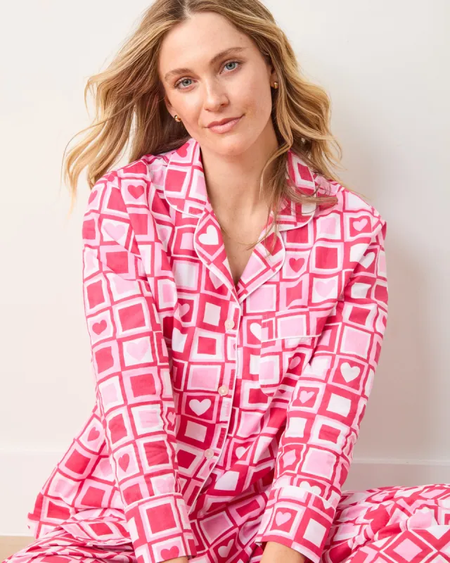 Be Mine - Long PJ Set - Retro Ruby sold by Printfresh