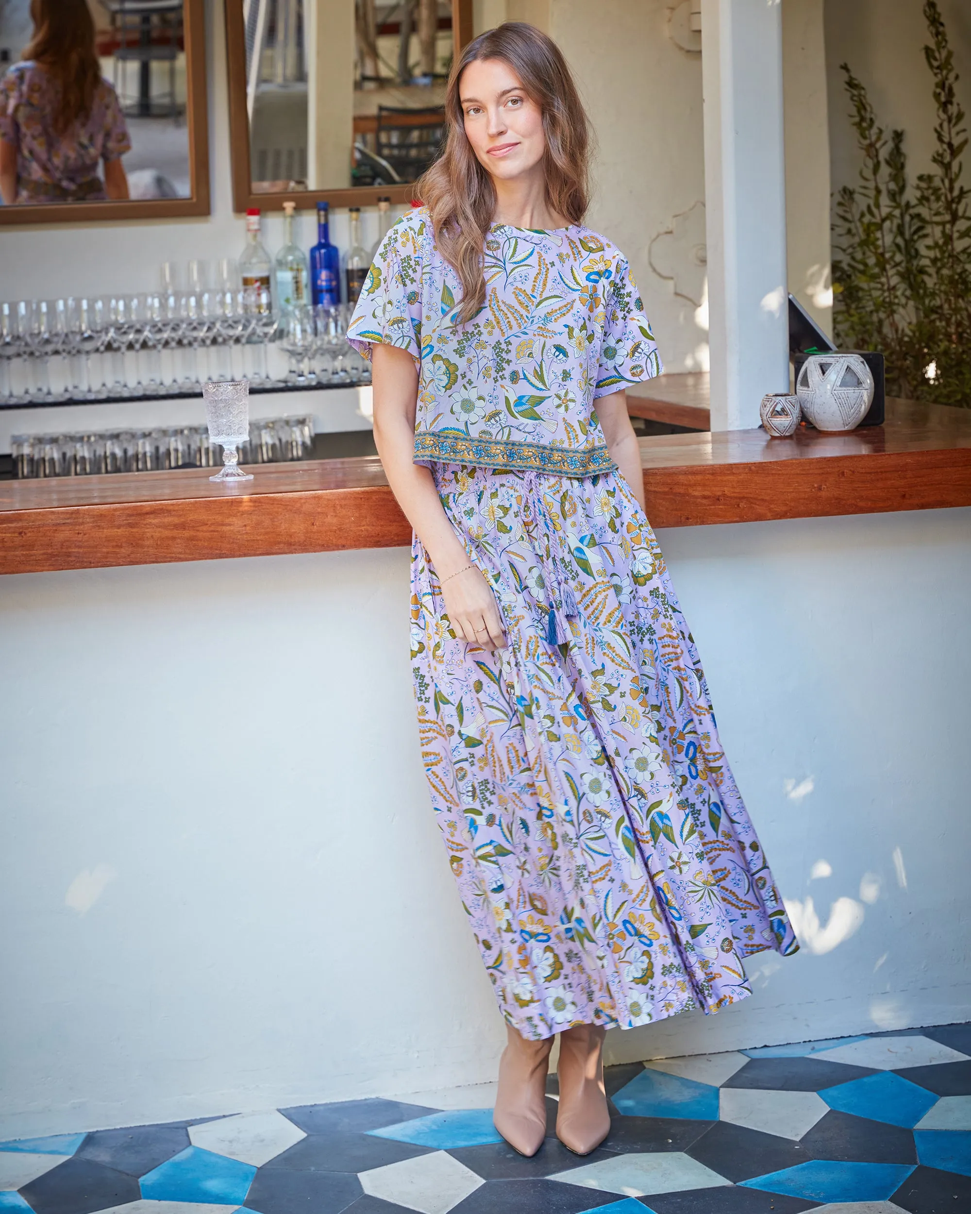 Painter's Garden - Carry On Cropped Top - Lavender sold by Printfresh product image thumbnail 4