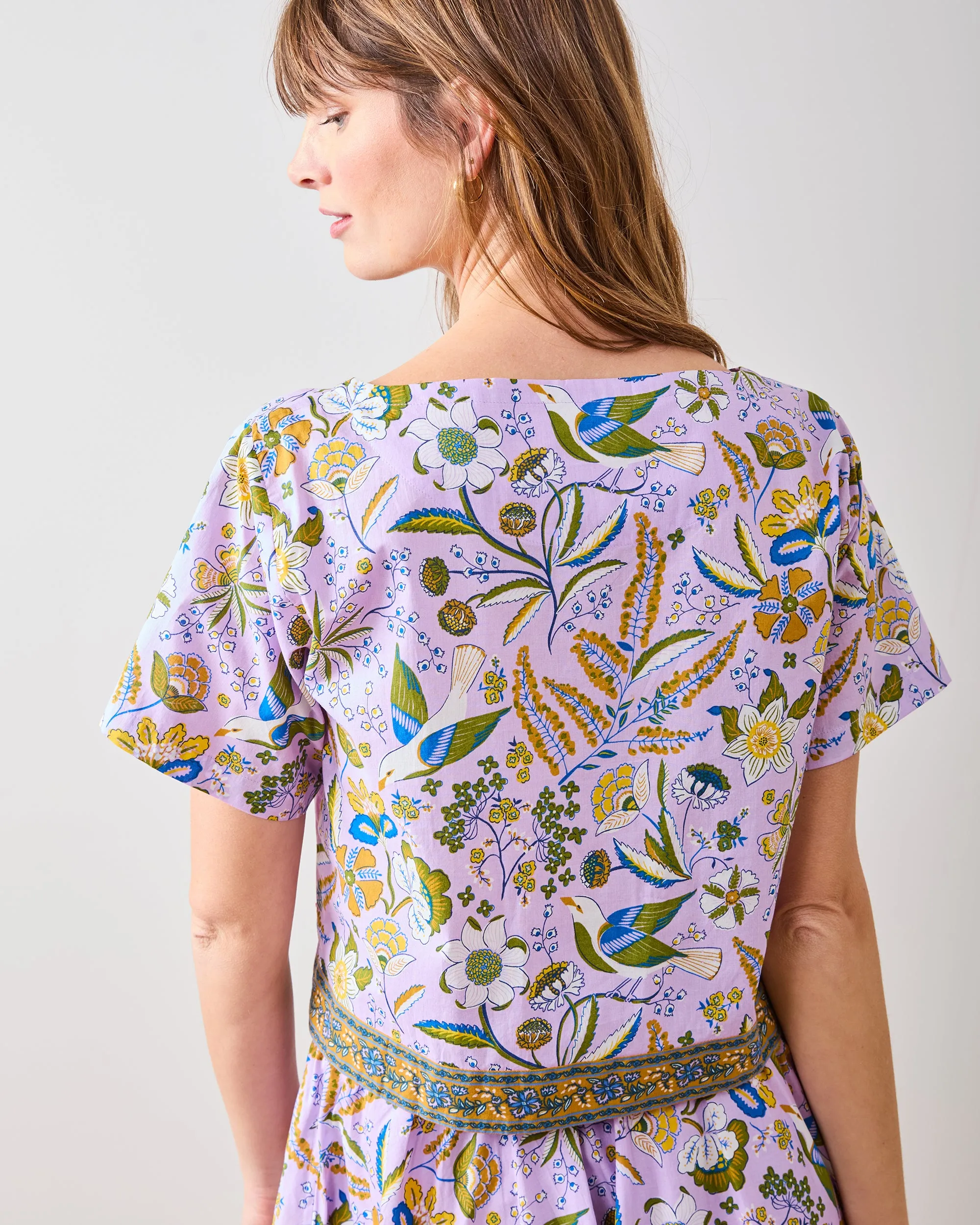Painter's Garden - Carry On Cropped Top - Lavender sold by Printfresh product image thumbnail 5