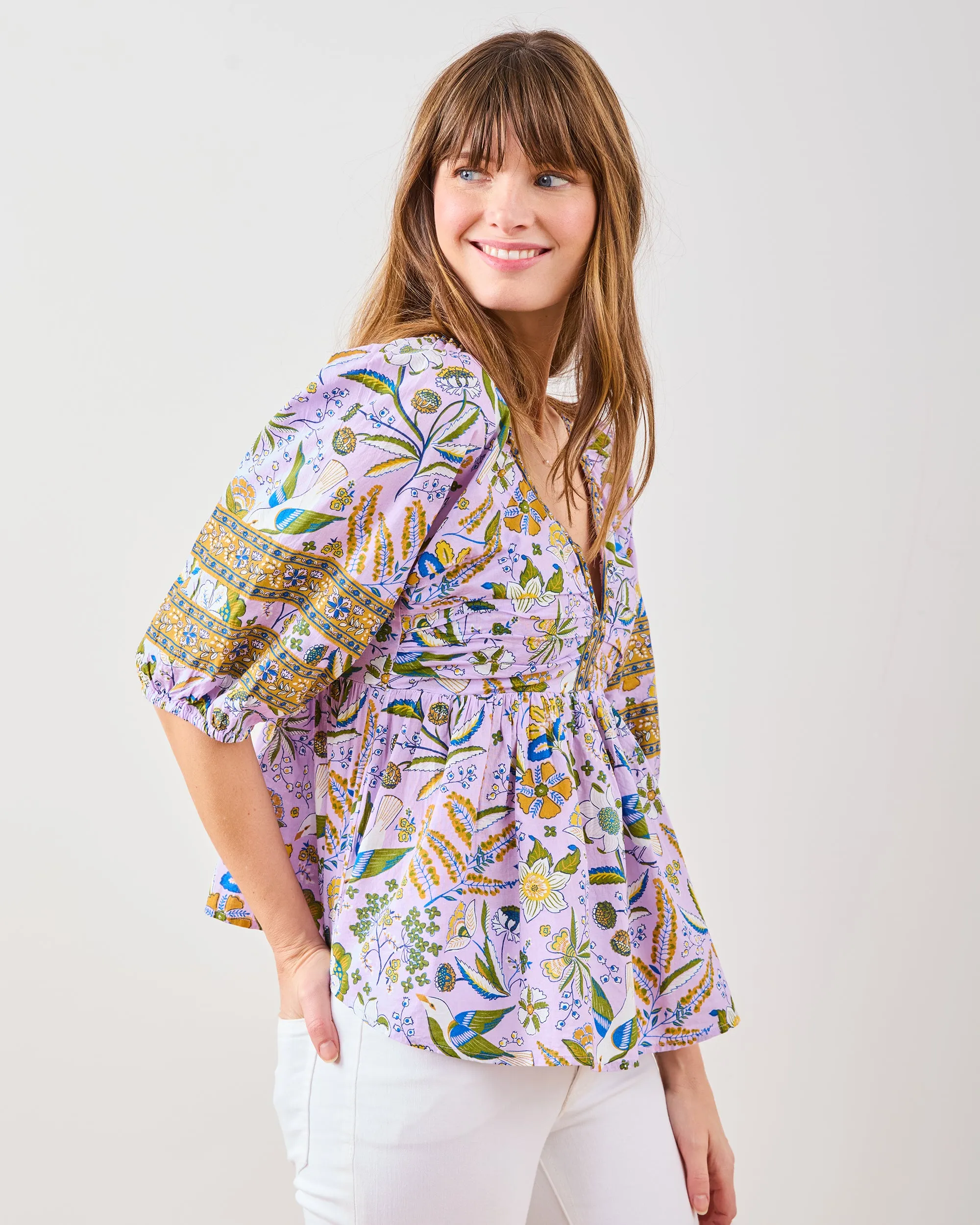 Painter's Garden - Jasmine Blouse - Lavender sold by Printfresh product image thumbnail 3