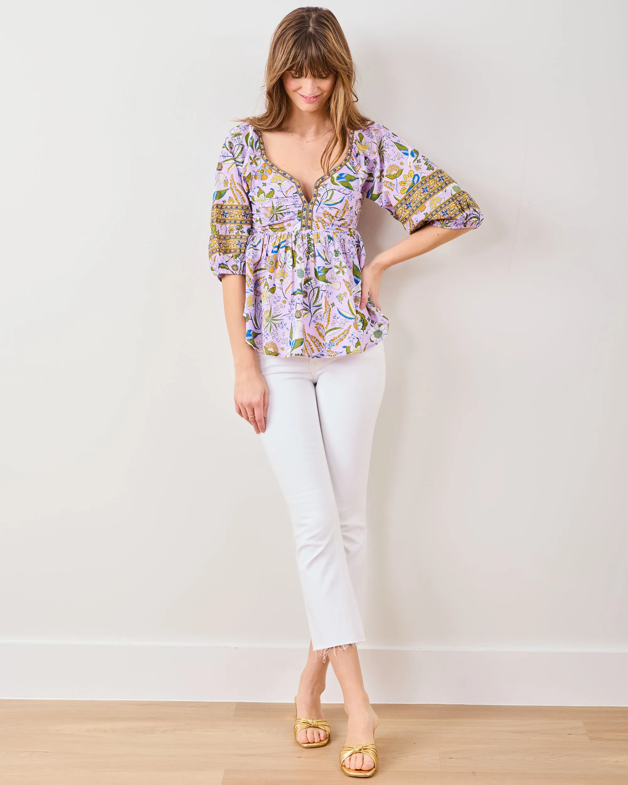 Painter's Garden - Jasmine Blouse - Lavender sold by Printfresh product image thumbnail 2