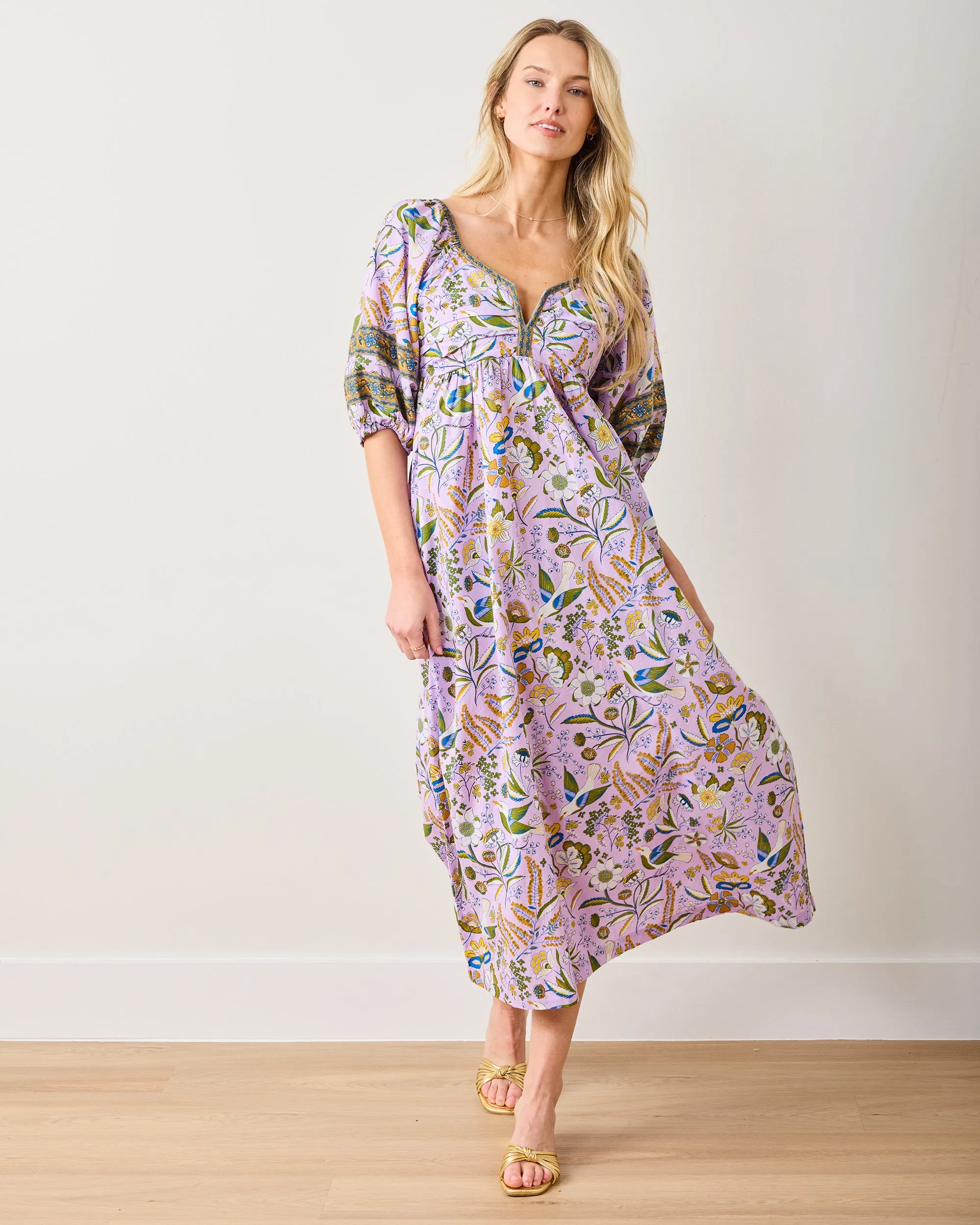 Painter's Garden - Jasmine Dress - Lavender sold by Printfresh product image thumbnail 4