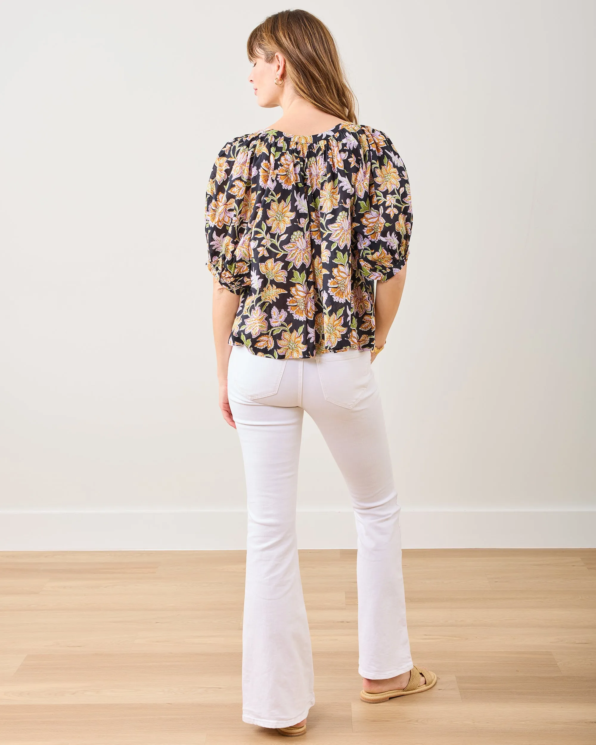 Gardenscape - Gilmore Blouse - Jet Black sold by Printfresh product image thumbnail 5