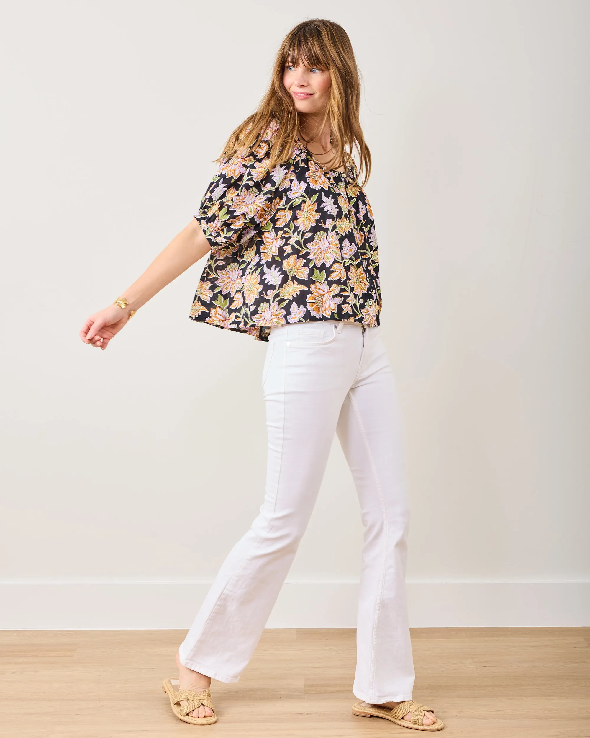 Gardenscape - Gilmore Blouse - Jet Black sold by Printfresh product image thumbnail 3