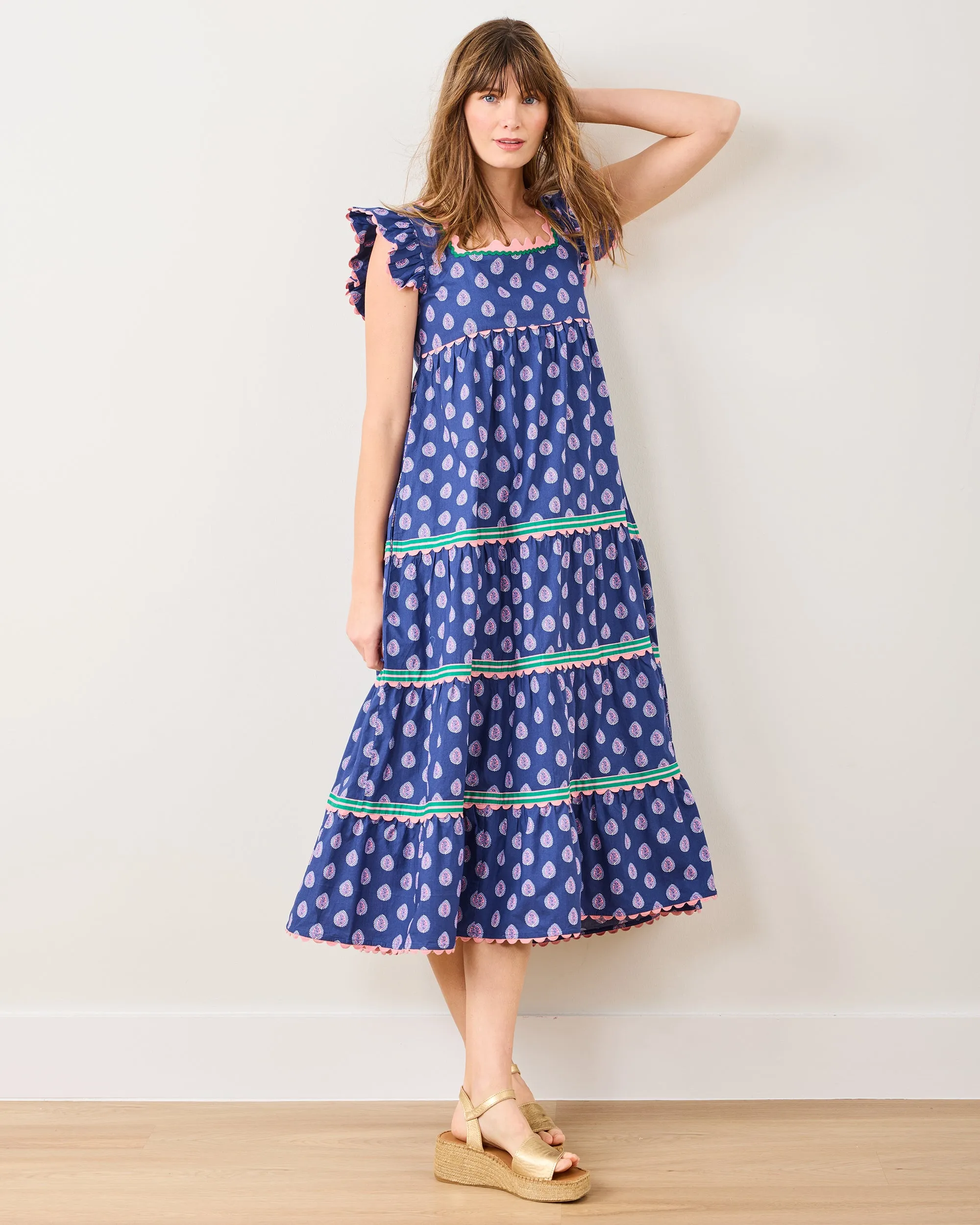 Glass Flower - Dunmore Dress - Navy sold by Printfresh product image thumbnail 3