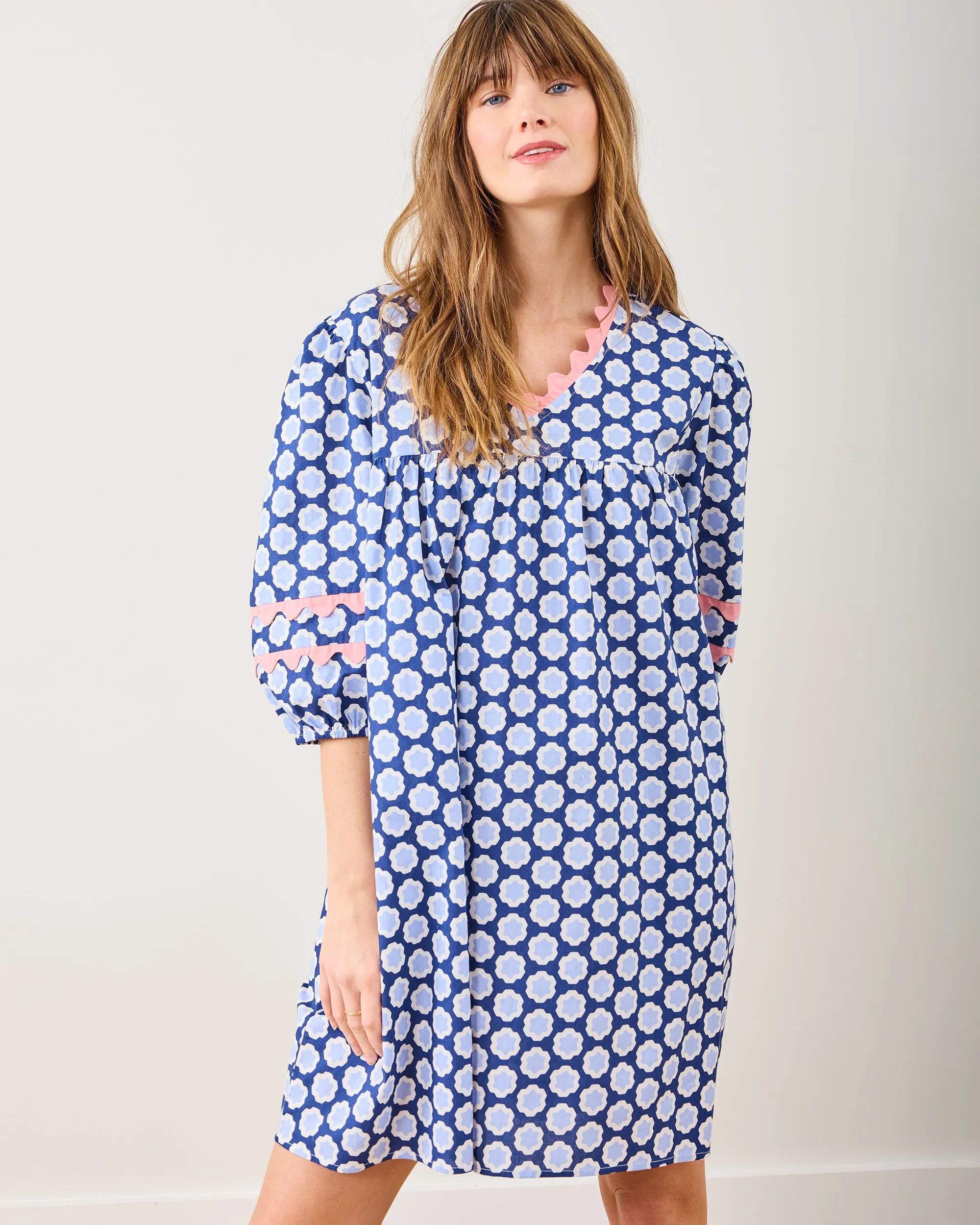 Hello Hexagon - Poppy Dress - Periwinkle Pop sold by Printfresh product image thumbnail 2