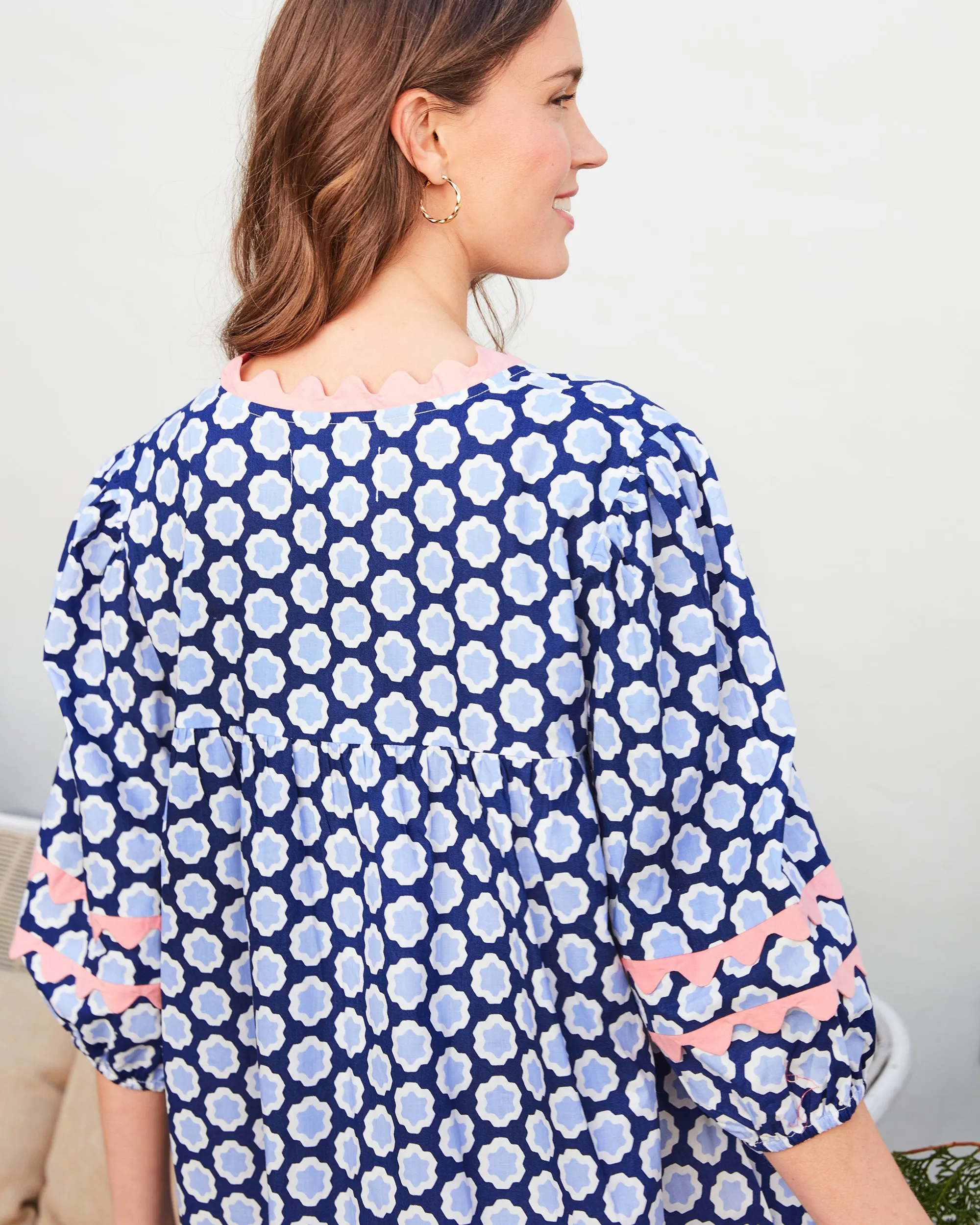 Hello Hexagon - Poppy Dress - Periwinkle Pop sold by Printfresh product image thumbnail 5