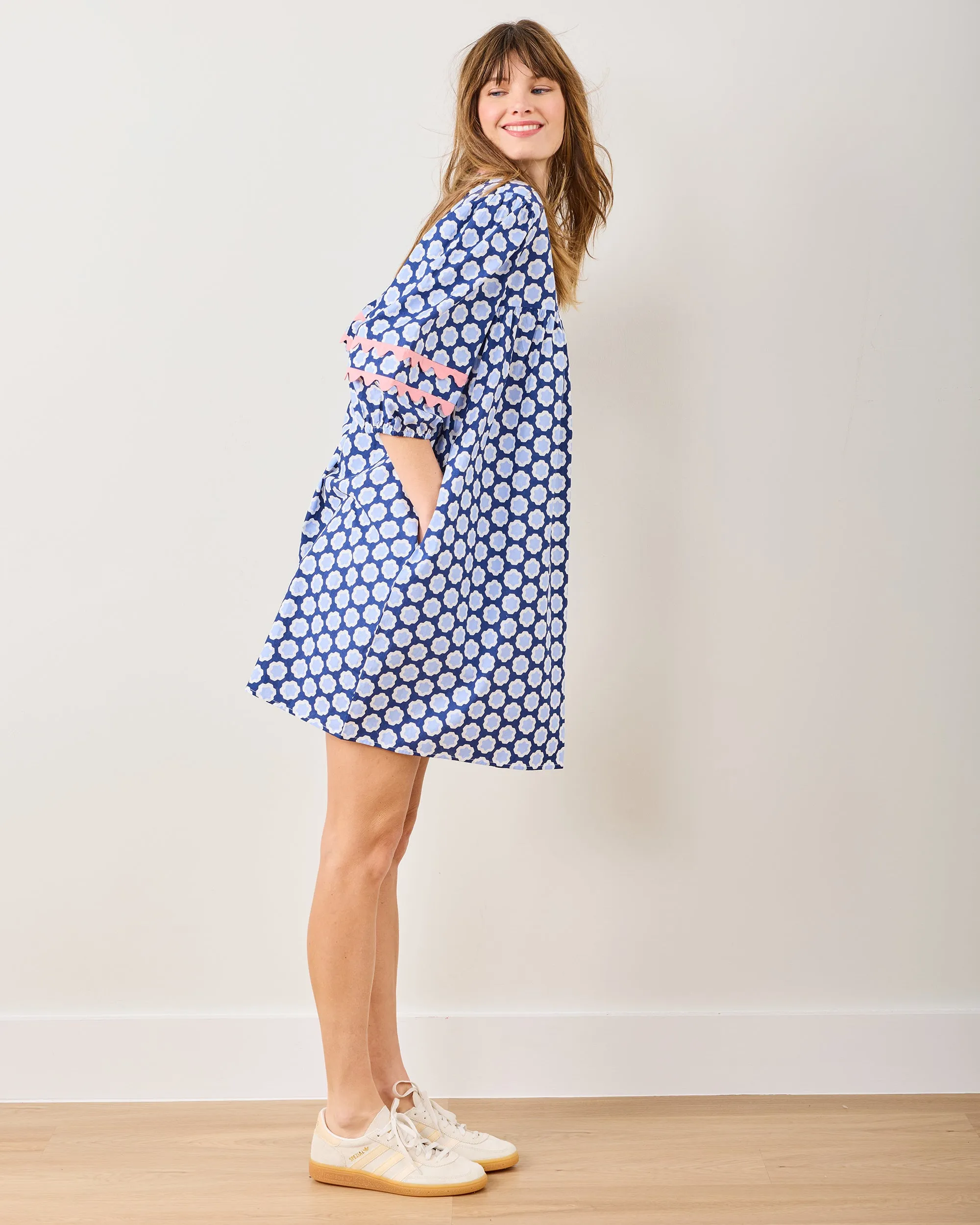 Hello Hexagon - Poppy Dress - Periwinkle Pop sold by Printfresh product image thumbnail 4