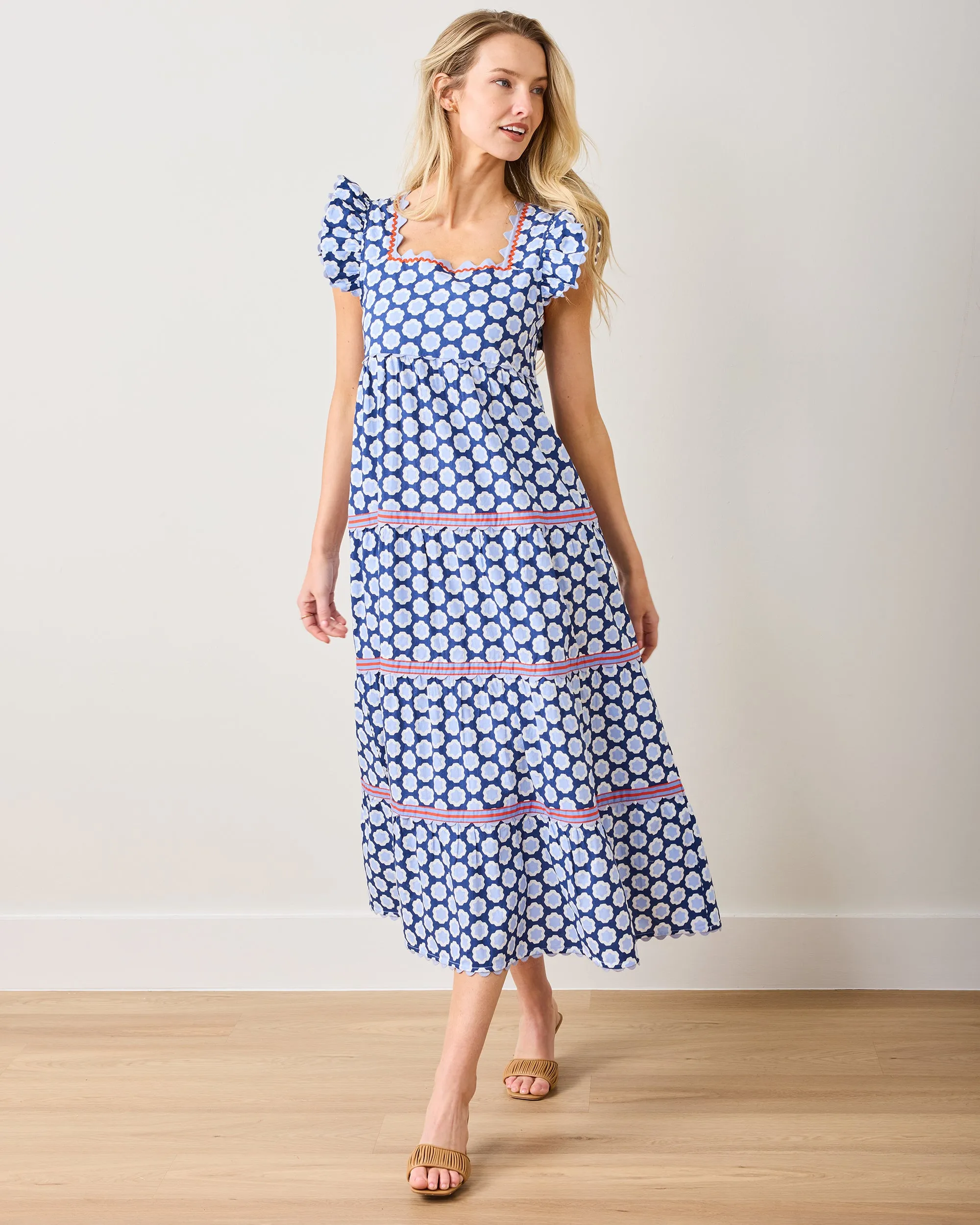 Hello Hexagon - Dunmore Dress - Periwinkle Pop sold by Printfresh product image thumbnail 4