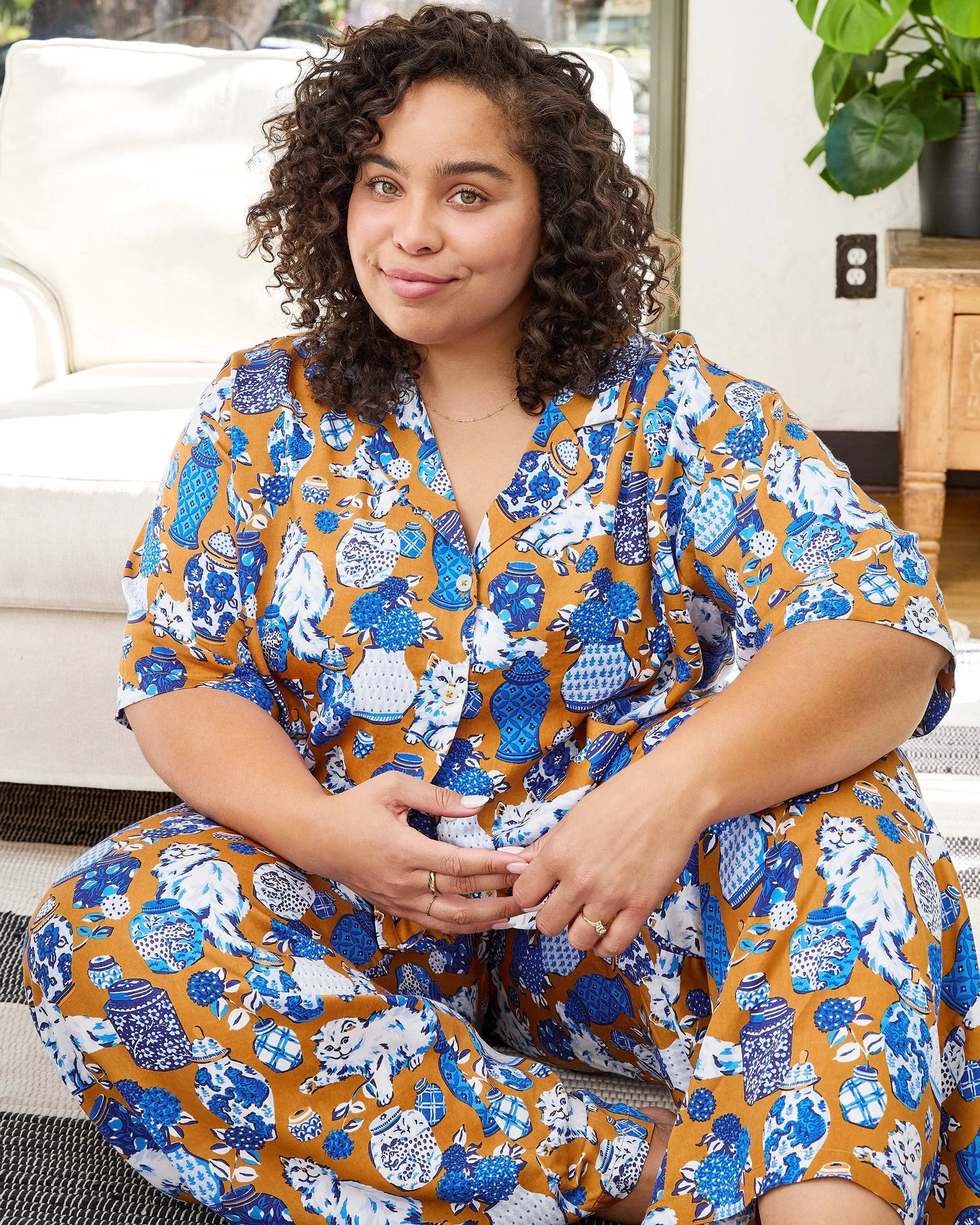 Fancy Cat - Petite Eco Satin Wildest Dreams Set - Tobacco sold by Printfresh