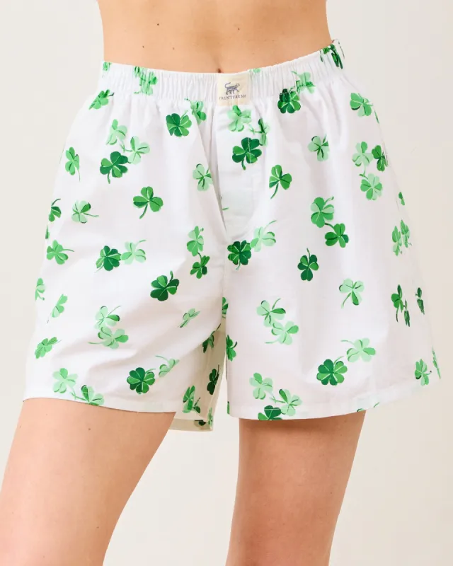 Lucky Clover - Boyfriend Boxer - Cloud sold by Printfresh