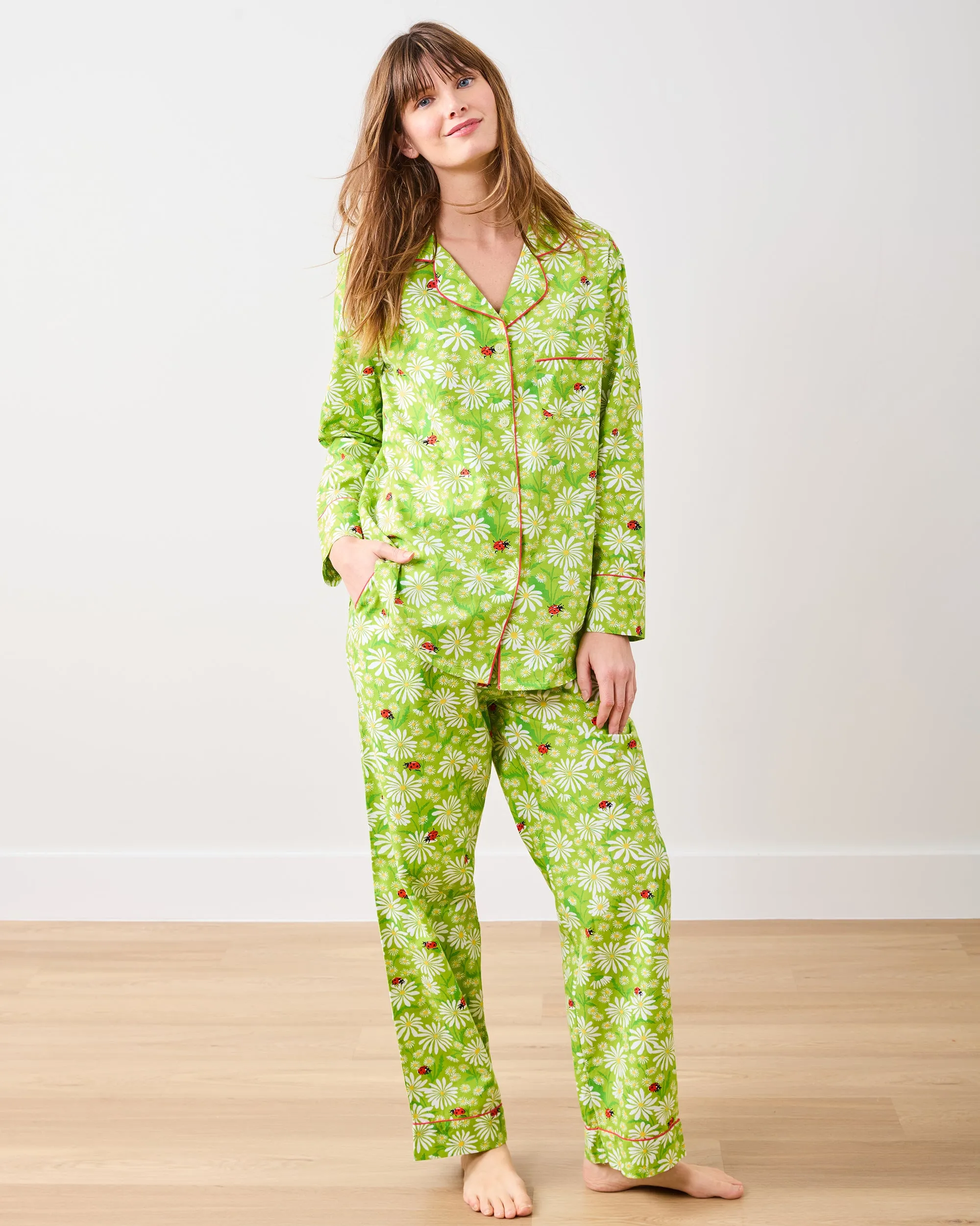 Lucky Daisy - Long PJ Set - Lime Twist sold by Printfresh product image thumbnail 2