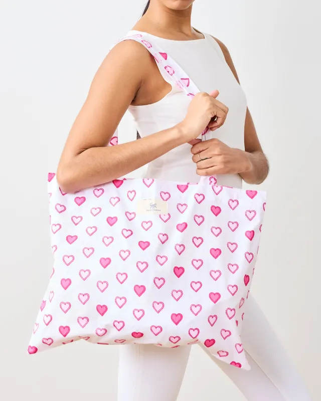 Candy Hearts - Go To Tote - Pale Pink sold by Printfresh